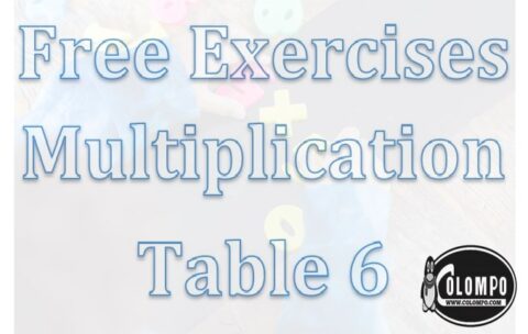Free, Exercises Multiplication, Table 6